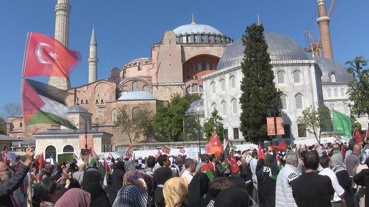 İstanbulda binlerce kişi Gazze için yürüdü