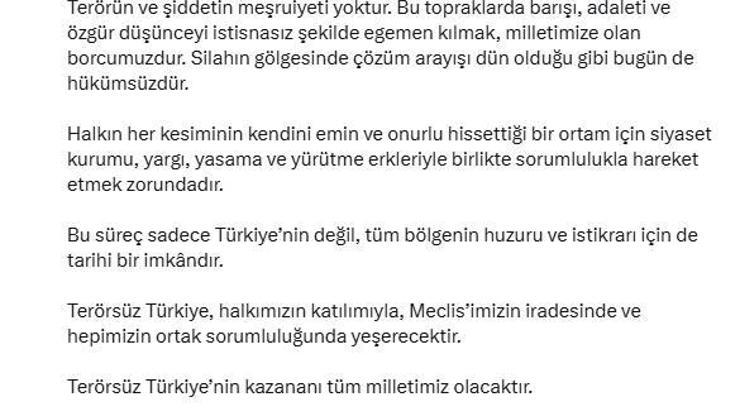 TBMM Başkanı Kurtulmuş: Terörsüz Türkiyenin kazananı tüm milletimiz olacaktır