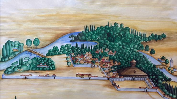 Edirne Sarayının 17nci yüzyıldaki halini net gösteren gravür İsviçrede bulundu