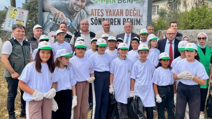 Öğrenciler, yangın riskine karşı çevre temizliği yaptı