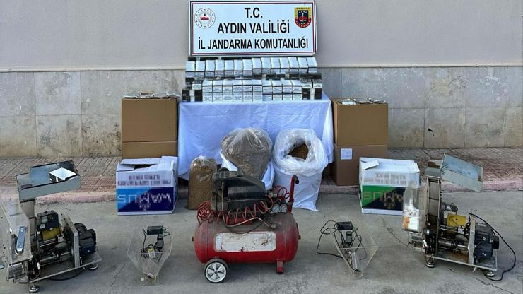Aydında iki kaçak sigara imalathanesine operasyon; 2 gözaltı