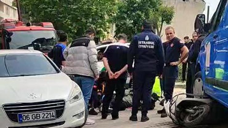 İstanbul- Avcılarda kargo aracıyla motosiklet çarpıştı