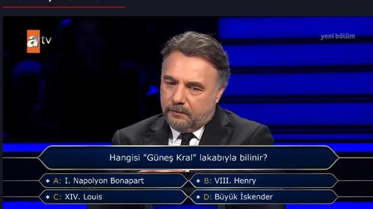 Kim Milyoner Olmak İster Güneş Kral sorusu: Hangisi güneş kral lakabıyla bilinir Güneşin kralı neden güneş kral