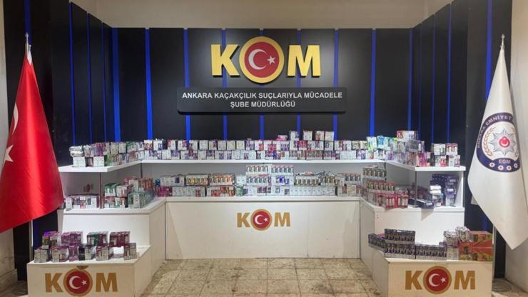 Ankarada 3 milyon lira değerinde kaçak elektronik sigara ele geçirildi