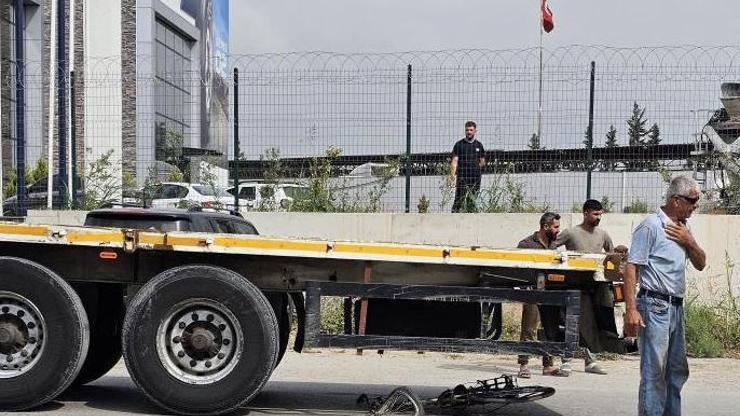 Mersinde tırın çarptığı bisikletli çocuğun öldüğü kaza kamerada
