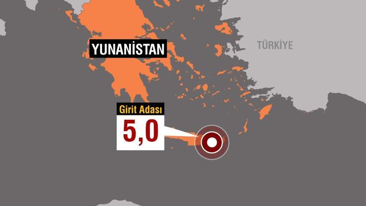 SON DAKİKA HABERİ... Girit açıklarında 5 büyüklüğünde deprem