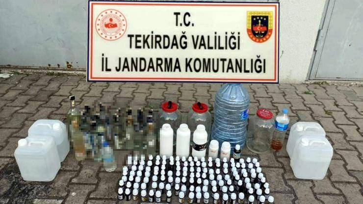 Tekirdağda sahte içki ele geçirildi