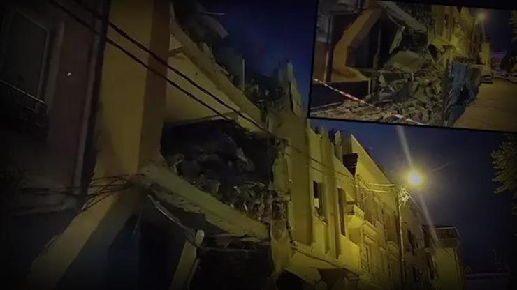 Avcılarda 6 katlı binada kısmi çökme