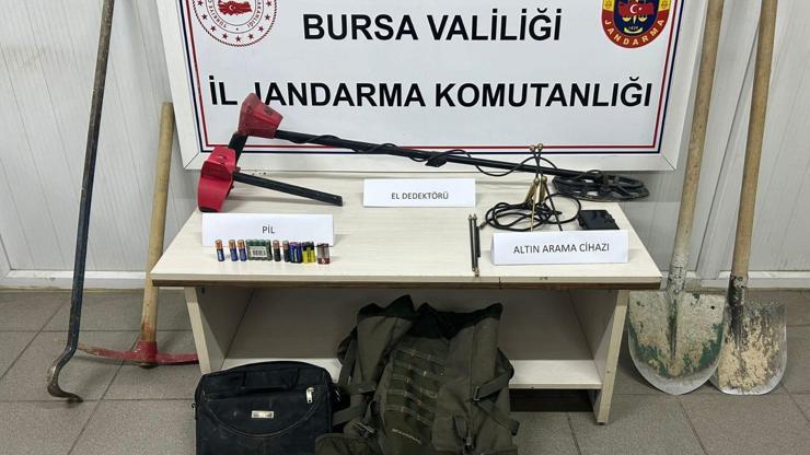 Bursada izinsiz kazı yapan 3 şüpheli yakalandı