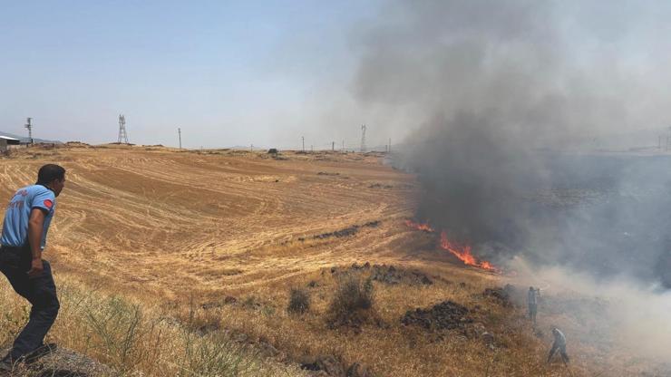 Gaziantep’te anız yangını; 300 dönüm alanda etkili oldu