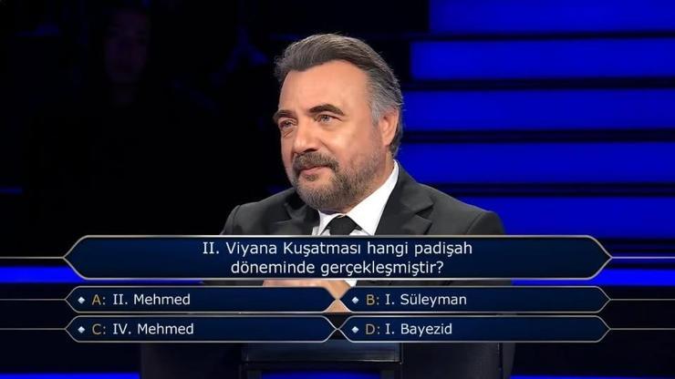 2. Viyana Kuşatması hangi padişah döneminde gerçekleşmiştir Kim Milyoner Olmak İster yarışmasında 2. Viyana Kuşatması sorusu