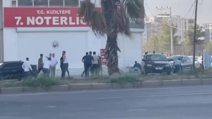 Mardinde 2 grup arasında silah, sopa ve taşlı kavga kamerada; 4 yaralı