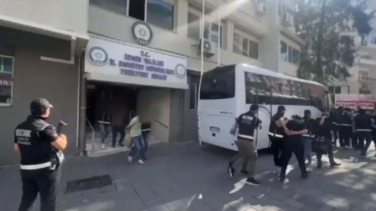 İzmirde suç örgütüne operasyonda 17 tutuklama