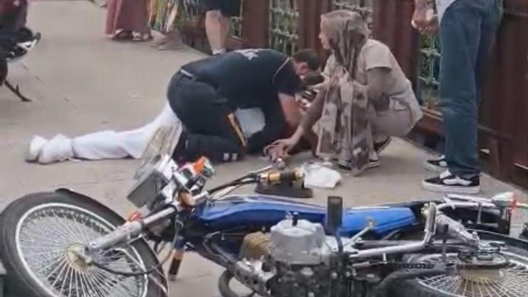 Ordu’da motosikletin çarptığı yaya yaralandı