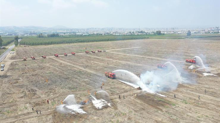 Mersin’de yangın iş başı eğitimleri tatbikatla tamamlandı