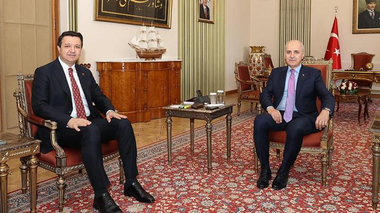 TBMM Başkanı Numan Kurtulmuş, Saadet Partisi Lideri Mahmut Arıkanı kabul etti
