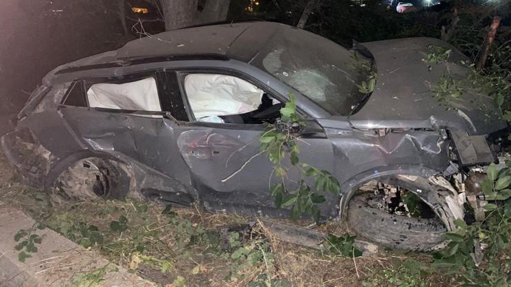 Bursada takla atan otomobilin alkollü sürücüsü yaralandı
