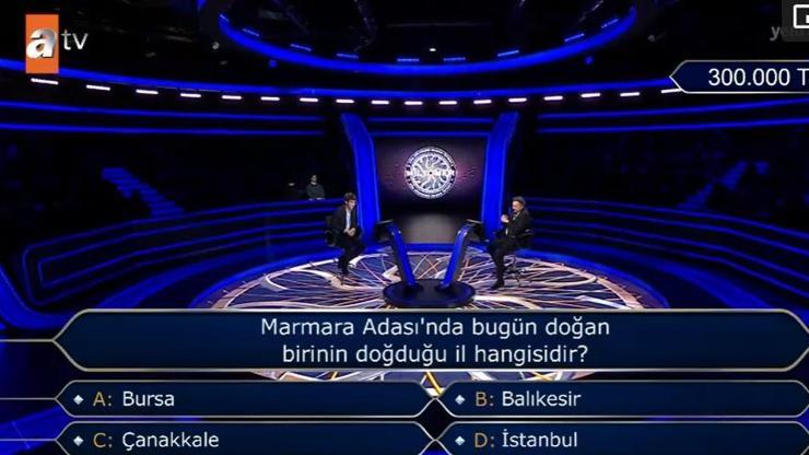 MARMARA ADASI NEREDE Kim Milyoner Olmak İsterde Marmara ADASININ doğduğu il hangisidir sorusu