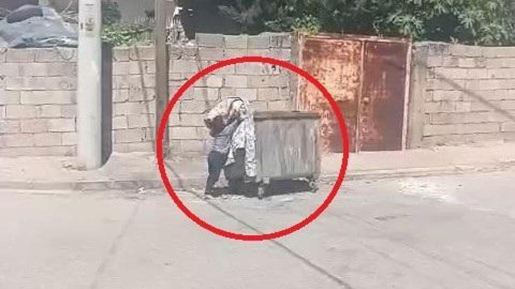 Çocuğun eski kilimi konteynere attığı anlar kamerada; ödüllendirilecek