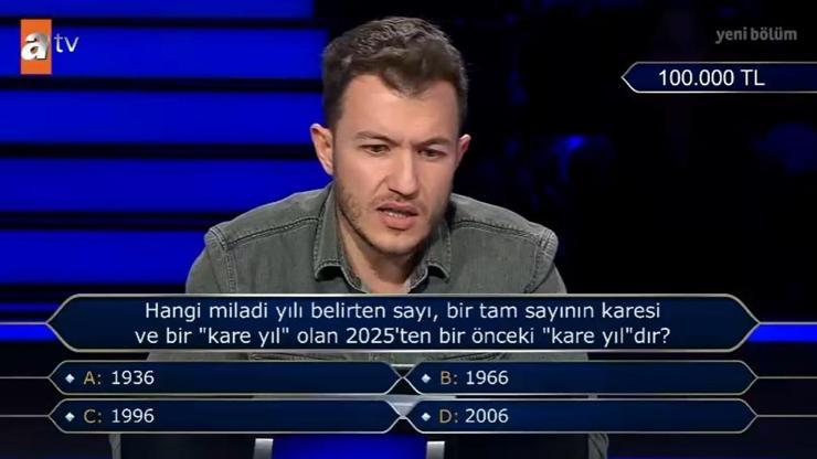 Kare yıl sorusu: Hangi miladi belirten sayı, bir tam sayının karesi ve bir kare yıl olan 2025ten bir önceki kare yıldır