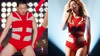 PSY konserinde Beyonceyi taklit etti