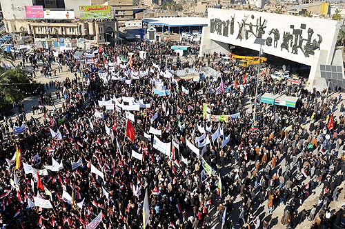 Irakta Malikiye destek gösterisi