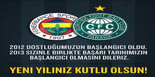 Coritiba, Fenerbahçenin yeni yılını kutladı