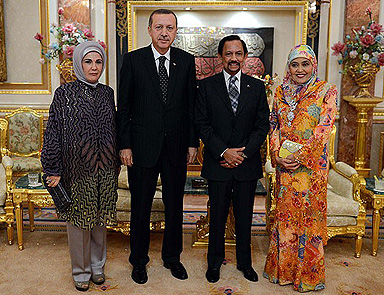 Erdoğan Brunei Sultanı ile görüştü
