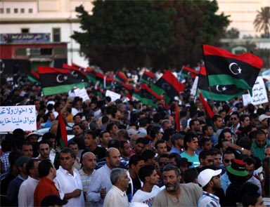 Libyada ezber bozan protesto