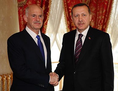 Dolmabahçede Erdoğan-Papandreu zirvesi