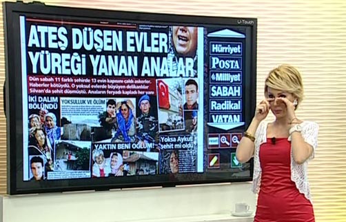 Şehitler CNN Türk spikerini ağlattı