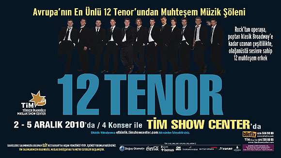 “The 12 Tenors” Türkiyede