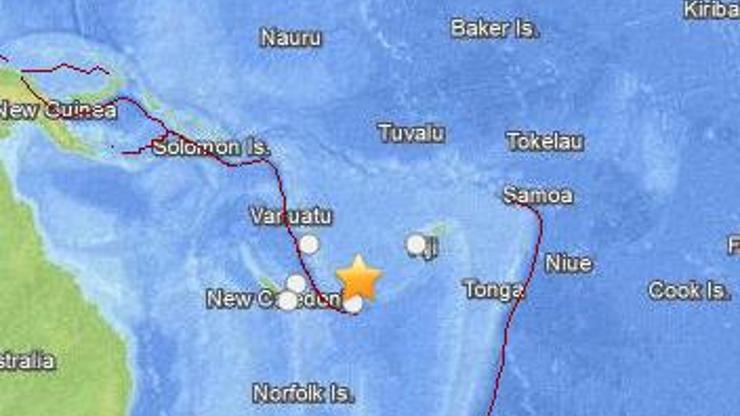 Vanuatu, Yeni Kaledonya ve Fiji yakınlarında 5.3 büyüklüğünde deprem