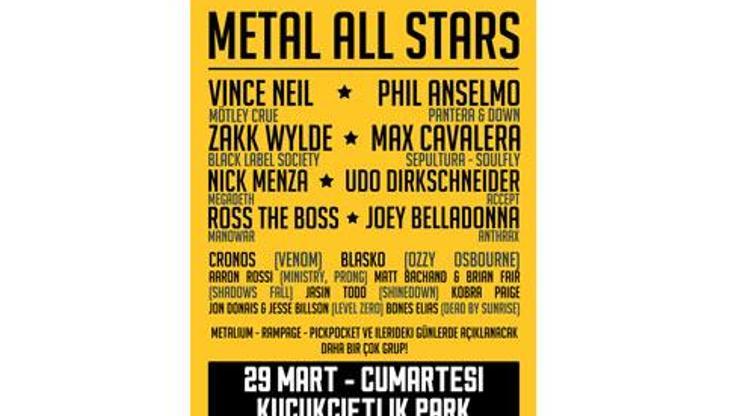 Metal All Stars 29 Martta Küçükçiftlik Parkta