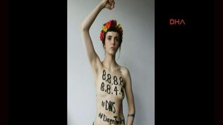 İspanyol FEMEN, Türkiyedeki Twitter yasağı için soyundu