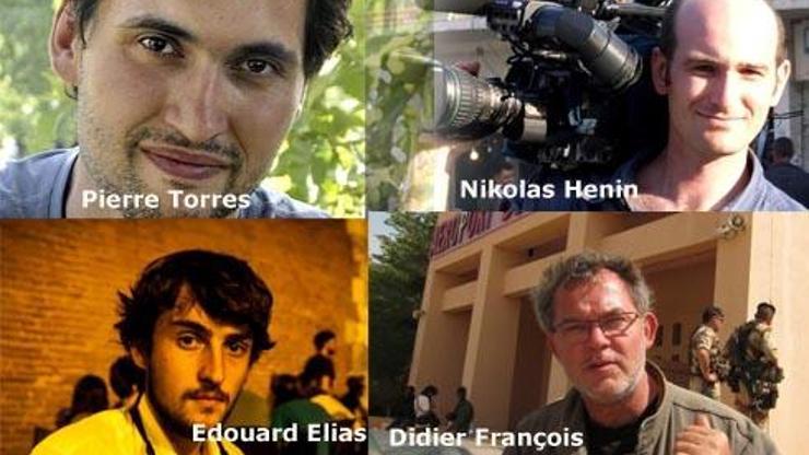Kaçırılan 4 Fransız gazeteci sınırda bulundu