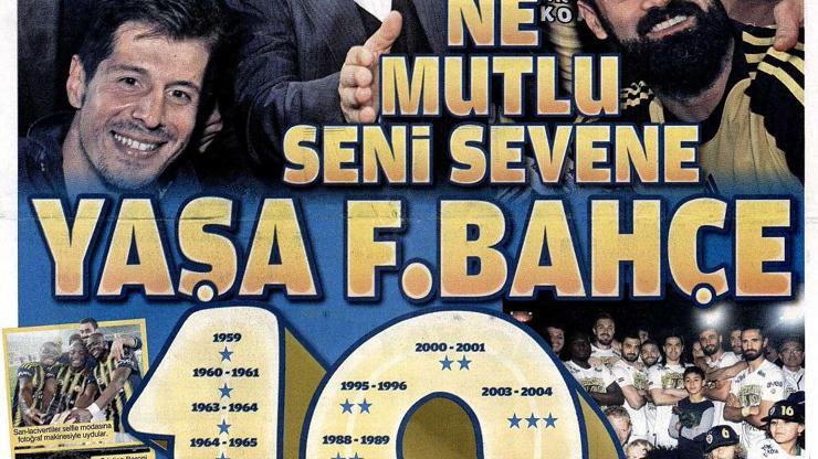 Fenerbahçenin şampiyonluğu gazete manşetlerinde