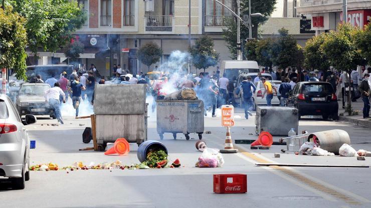 İstanbuldaki Lice protestosunda olaylar çıktı