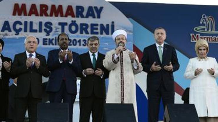 Marmaray dualarla açıldı