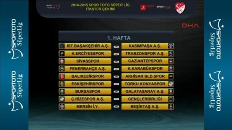 Spor Toto Süper Lig 2014-2015 fikstürü