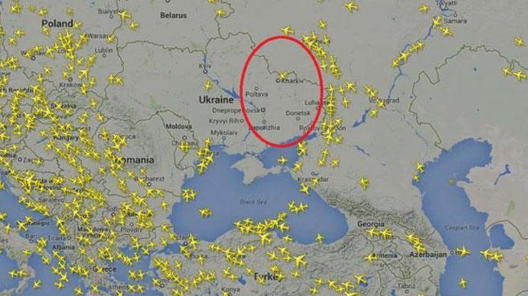 Donetskin üstünden geçen uçak kalmadı