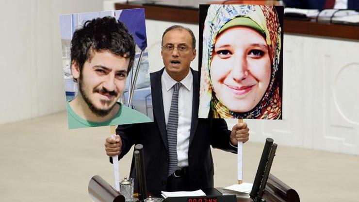 Meclis kürsüsünde Ali İsmail Korkmaz ve Esma el-Bilteci