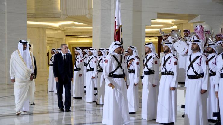 Erdoğana Katarda resmi karşılama