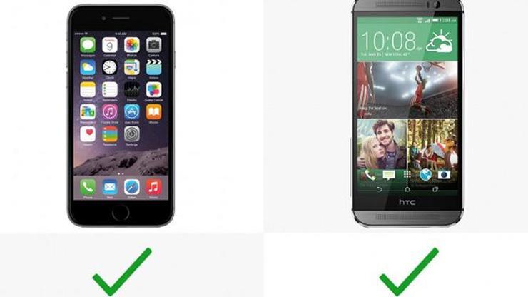 iPhone 6 ile HTC One M8in karşılaştırması