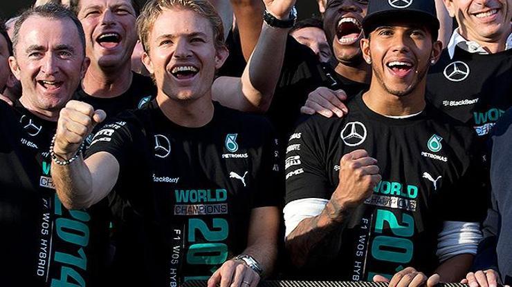 Hamilton ve Rosberg Mercedesin şampiyonluğunu ilan etti