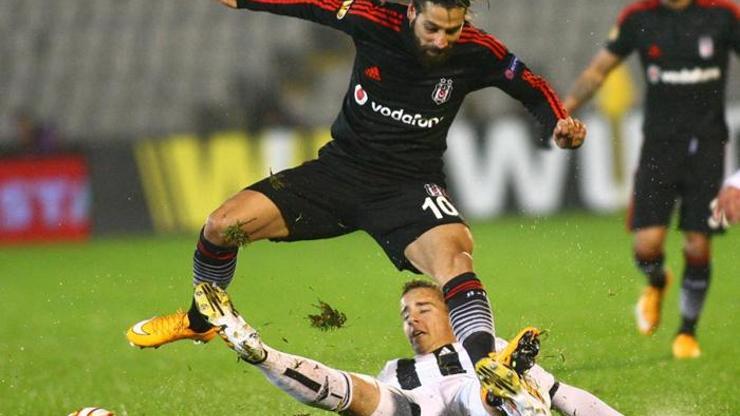 Partizan - Beşiktaş maçından renkli kareler