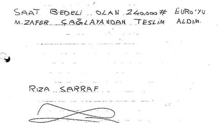 Zafer Çağlayanı kurtaran belge, Sarrafın otel kağıdına attığı imzaymış
