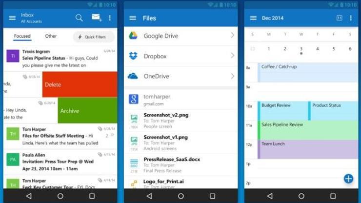 iOS ve Android için Microsoft Outlook uygulaması yayınlandı