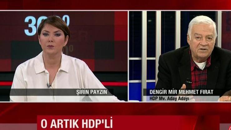 Dengir Mir Mehmet Fırat: HDPnin yüzde 15 oy almasını bekliyorum