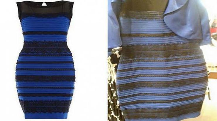 O elbise ne mavi-siyah ne de altın sarısı-beyaz